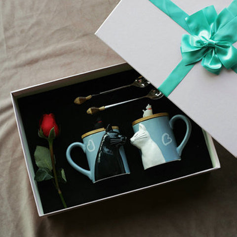 3D Couple Cat Mugs