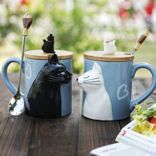 3D Couple Cat Mugs