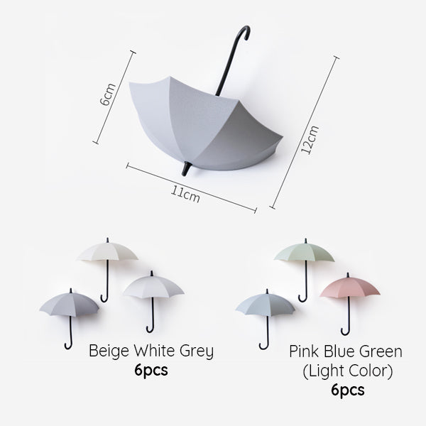 2-way Usage Umbrella Holder & Hook (6-piece Set)