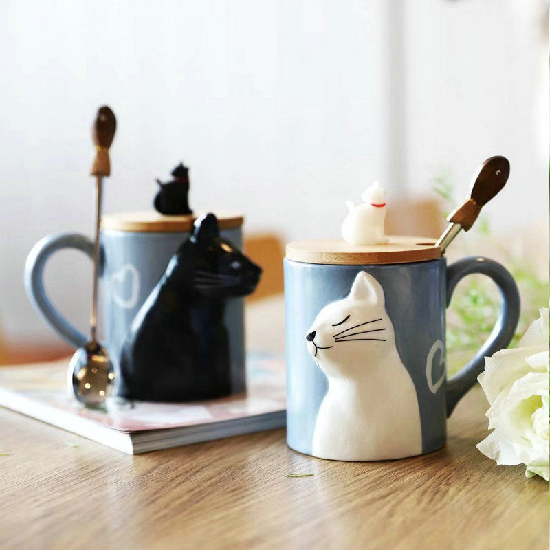 3D Couple Cat Mugs