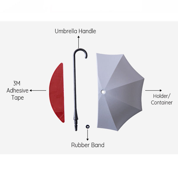 2-way Usage Umbrella Holder & Hook (6-piece Set)